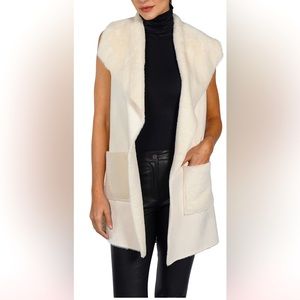 NWOT Love Token ANDREA FAUX FUR VEST - Sz MED